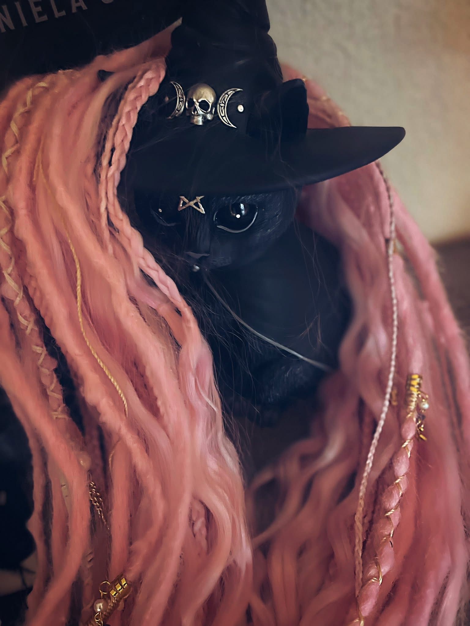 Dreads rosas detalhe