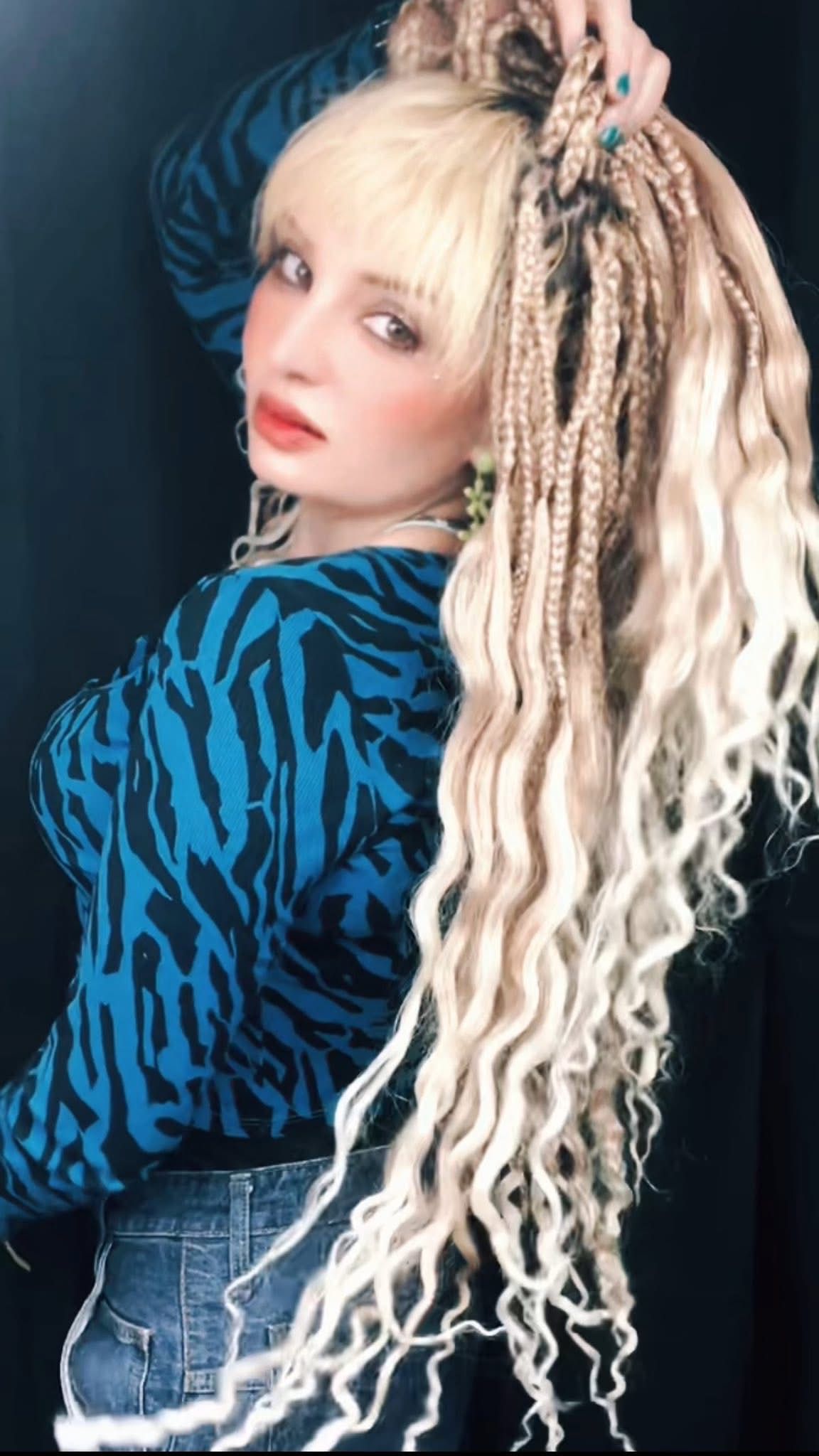 Dread boho rosa